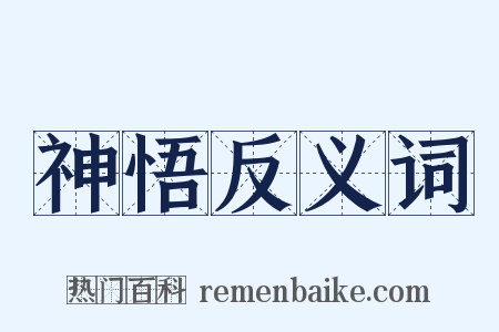 神悟反义词是什么意思的图片
